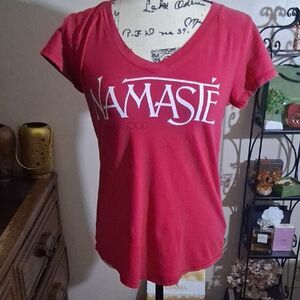 Life Is Good Namaste Red/pink Women's Top Medium